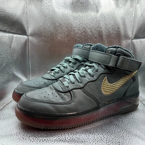 Size 12 Nike Air Force 1  Sprm Mx 07 Mid Gray Mens Lace-Up‎ Sneaker 316665-321 - Picture 9 of 14